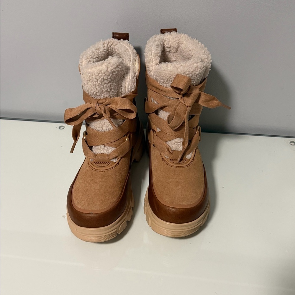 SOREL TÍVOLI Women's Brown and Cream Winter Boots - Picture 5 of 7